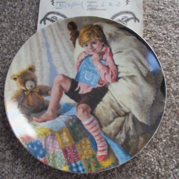 Diddle Diddle Dumpling Mother Goose 1984 Reco Collectible Plate John McClelland - Picture 2 of 4